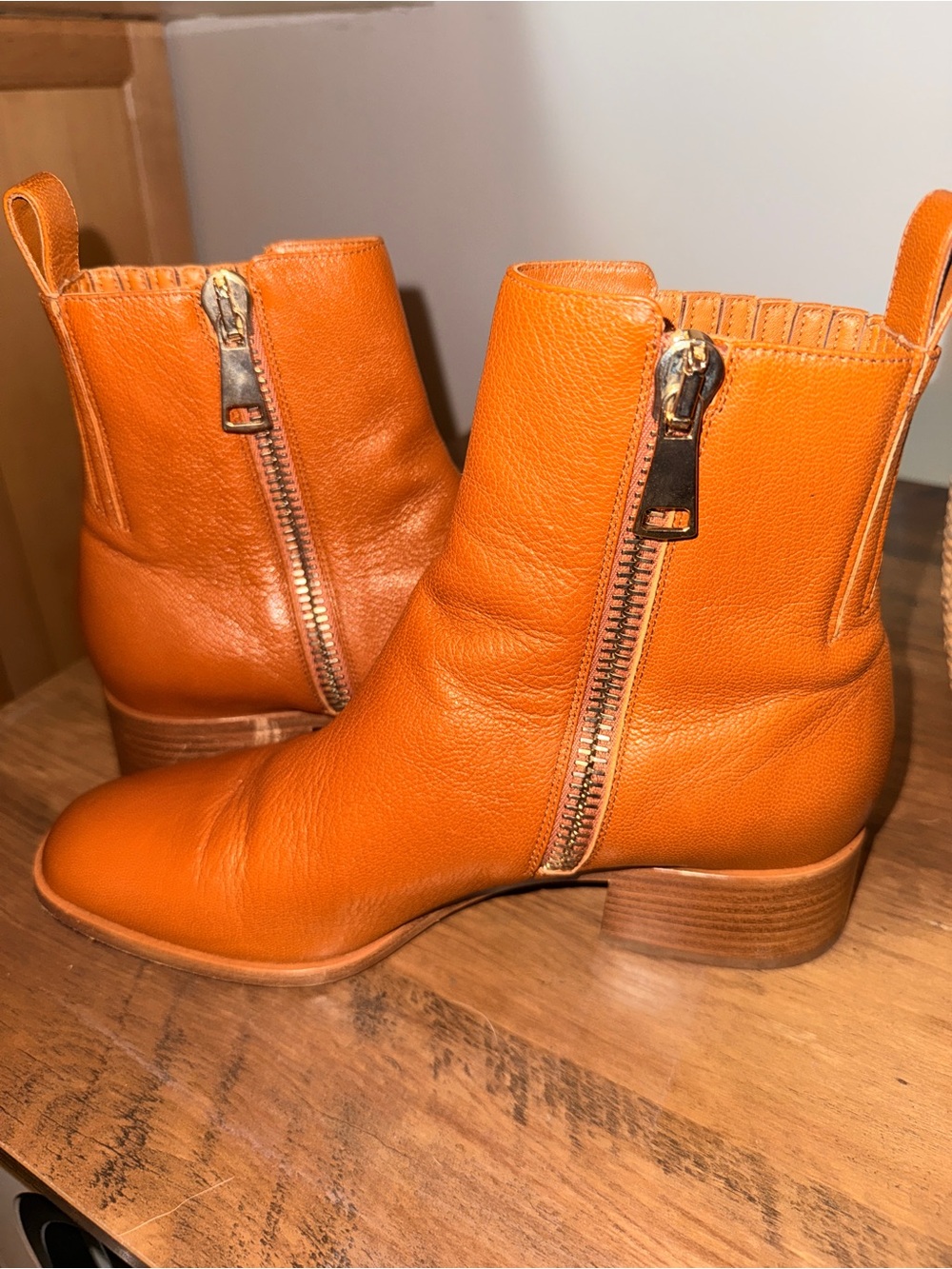 Tamara Mellon Soho Camel Leather Ankle Boots | Great Condition | Sz 38.5 (8)